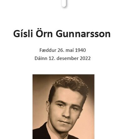 Útför Gísla Arnar Gunnarssonar