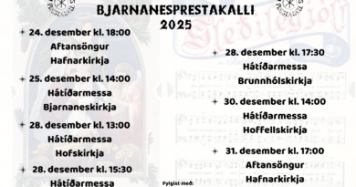 Jólahelgihald í Bjarnanesprestakalli