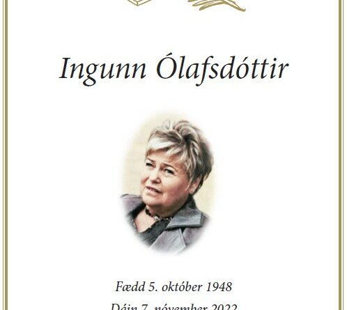 Útför Ingunnar ‘Ingu’ Ólafsdóttur