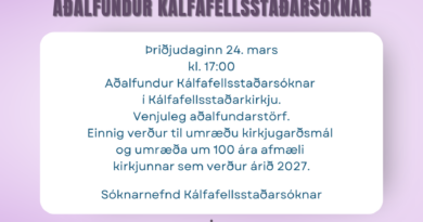 Aðalfundur Kálfafellsstaðarsóknar