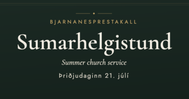 Sumarhelgistundir, þriðjudaginn 21. júlí.